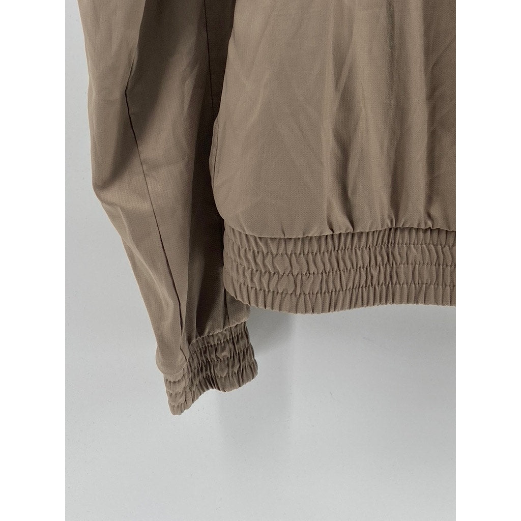 GIRLFRIEND COLLECTIVE Women’s Tan Hooded Zip-Up Jacket SZ XL