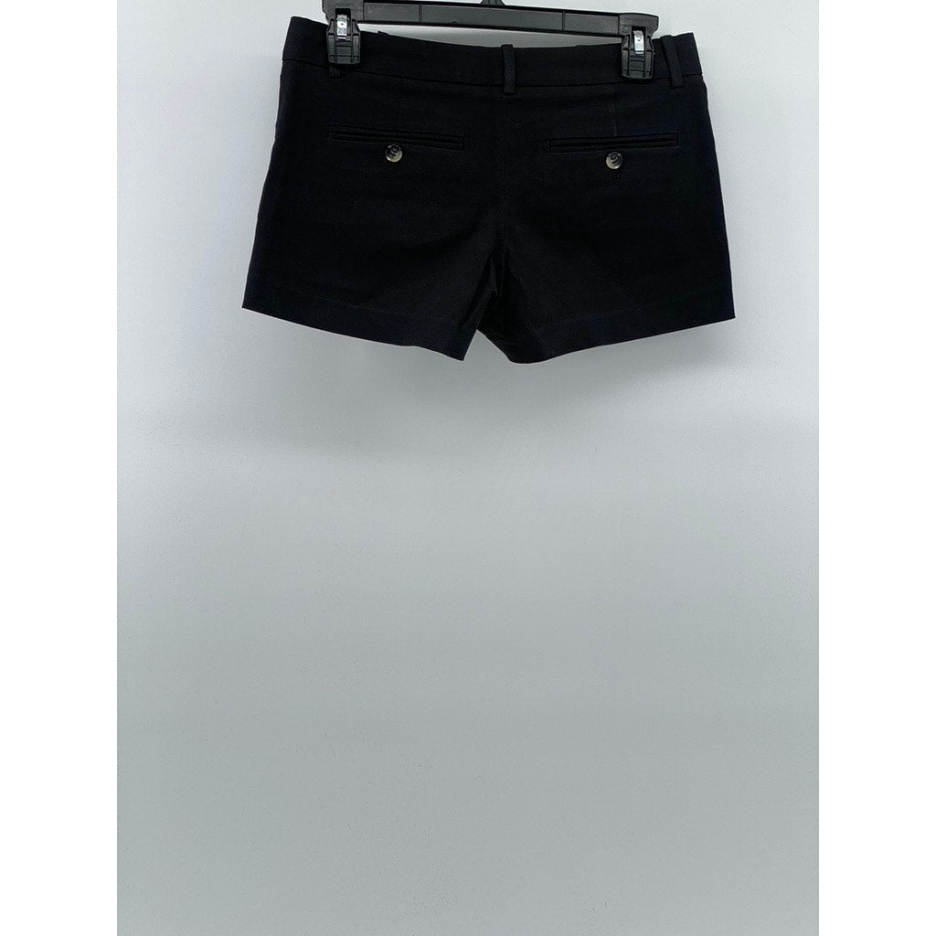THEORY Women’s Black Solid Button-Fly Shorts SZ 00