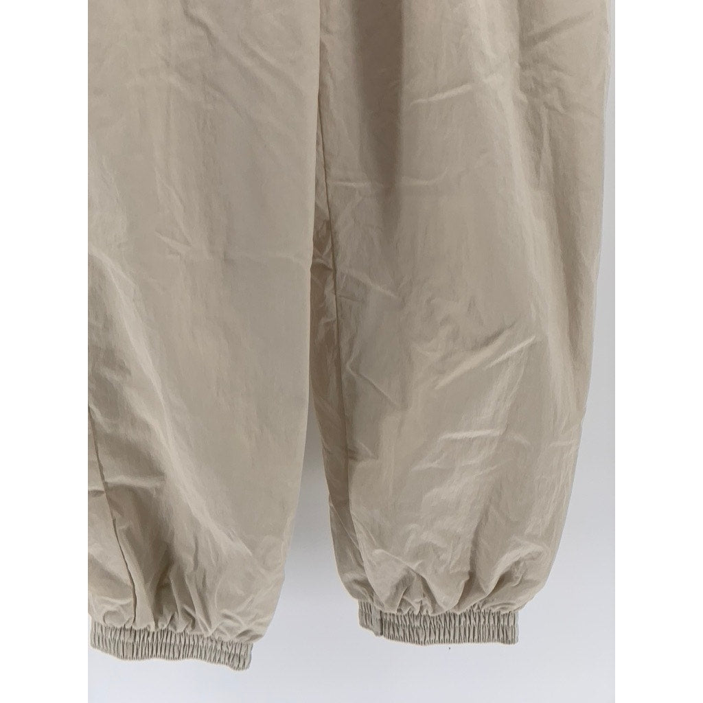 NIKE Women's Tan Oversized Full Length Mid-Rise Elastic Waist Sweatpants SZ S