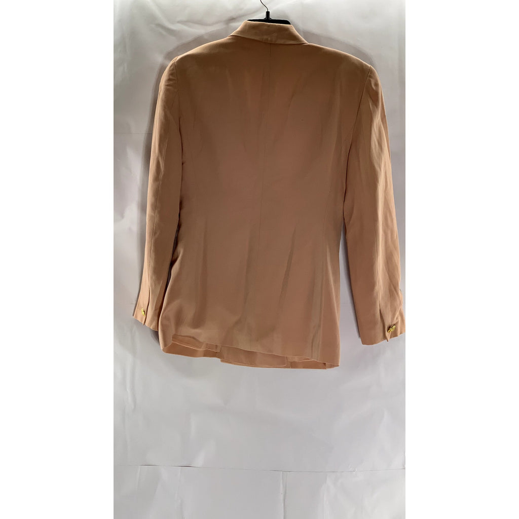 BICCI NEW YORK Women's Vintage Peach Wool Double Breast One-Button Blazer SZ 4