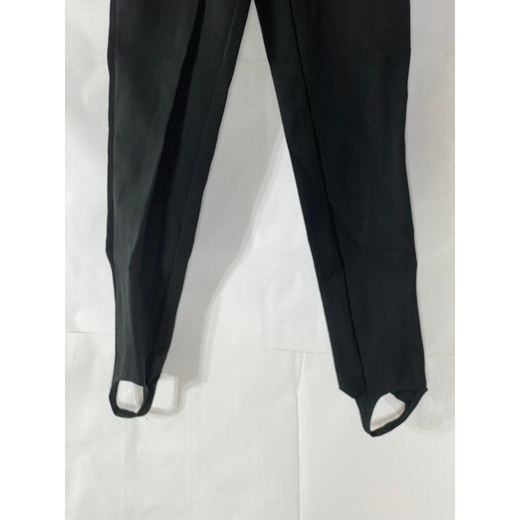 MR. CAT By Isabel De Pedro Women's Black Button-Front Skinny Stirrup Pant SZ 4