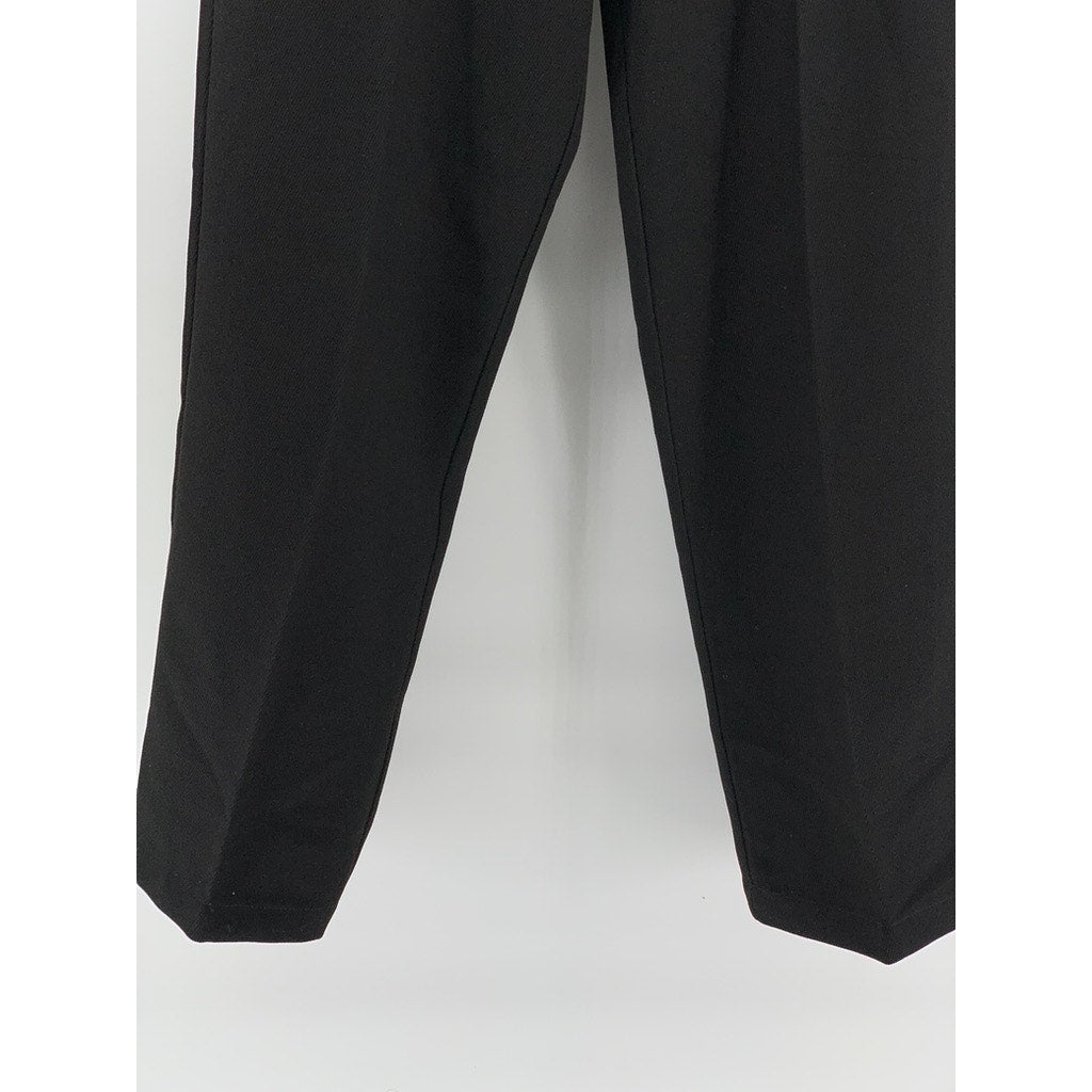 UNBRANDED Men's Black Ribbed Lock Buckle Straight-Leg Pant SZ L