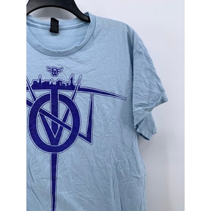 GILDAN Men’s Light Blue Graphic Short Sleeve T-Shirt SZ L
