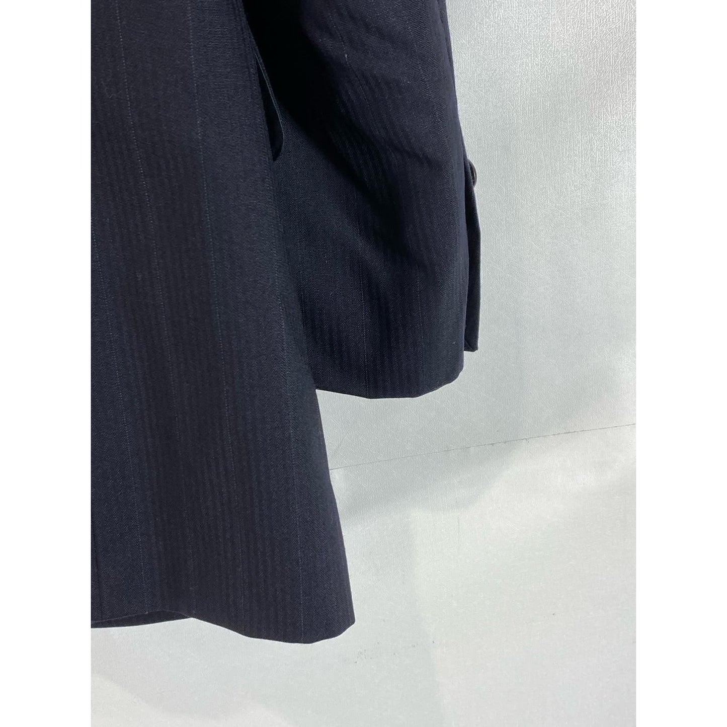 HALSTON Today's Man Men's Navy Pure Wool Vintage Two-Button Blazer SZ 40R