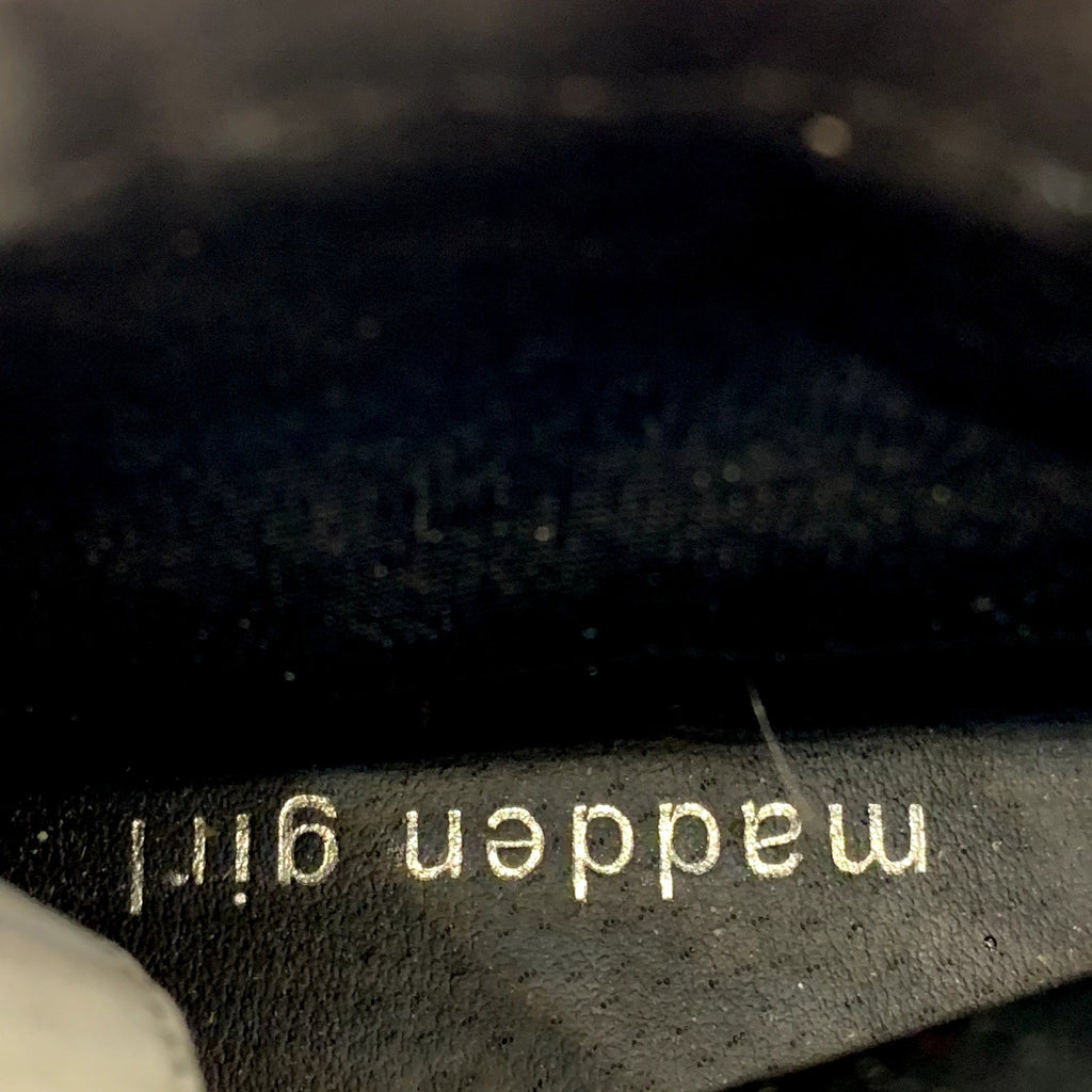 MADDEN GIRL Women's White Kurtt Faux-Leather Side-Zip Lace-Up Combat Boots SZ7.5