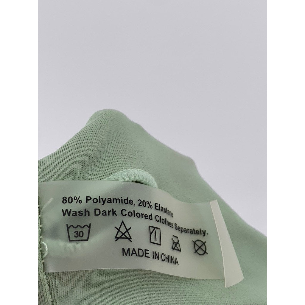 UNBRANDED Women's Green Strappy Swim Top SZ S