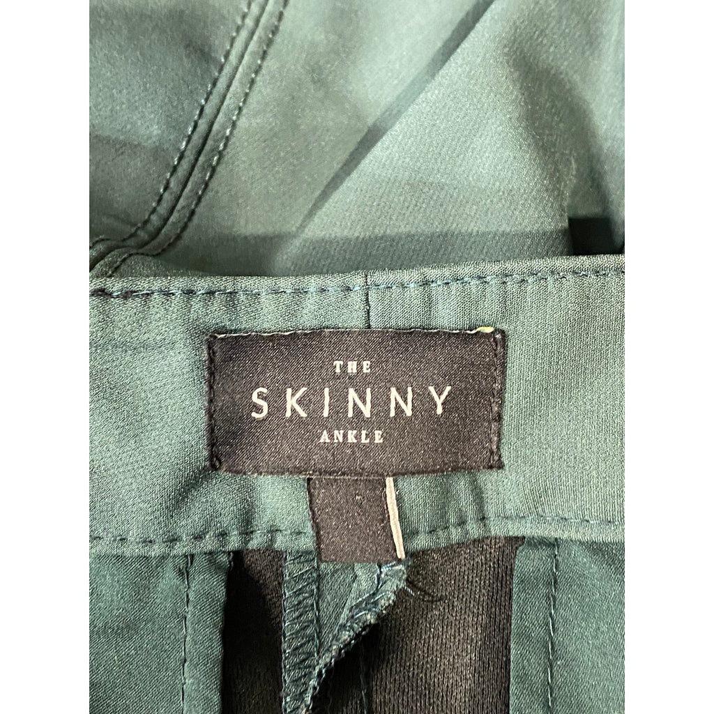 WHITE HOUSE BLACK MARKET Women's Dark Green The Skinny Ankle Pant SZ M