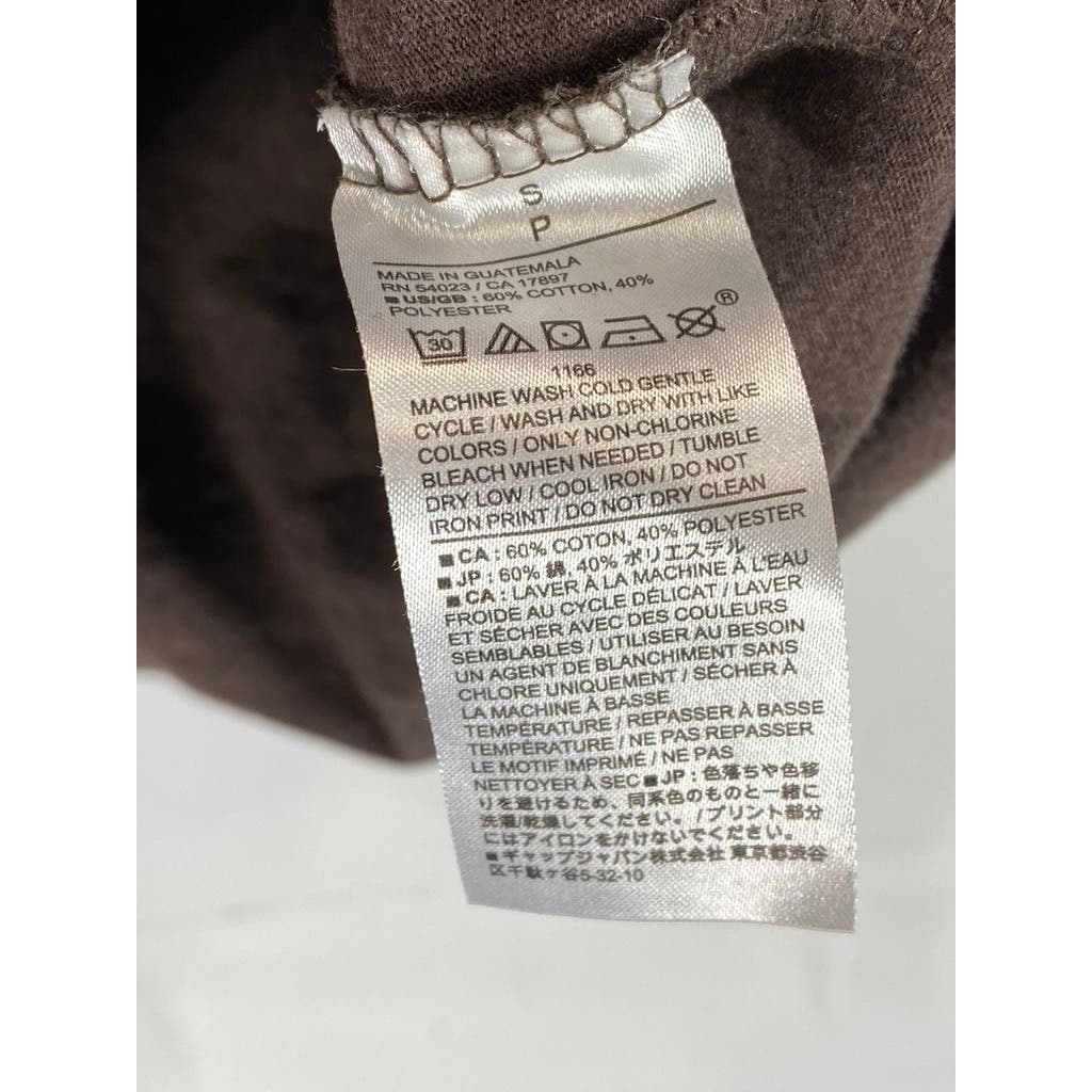 BANANA REPUBLIC Men's Cabin Brown New York Skyline Graphic Crewneck T-Shirt SZ S