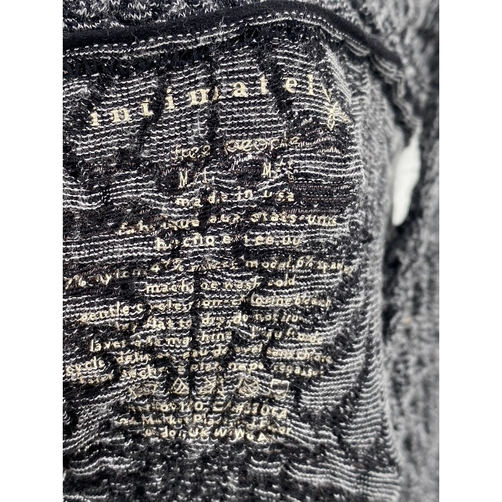 INTIMATELY By FREE PEOPLE Women's Charcoal Gray Floral Textured Cropped Tank SZM