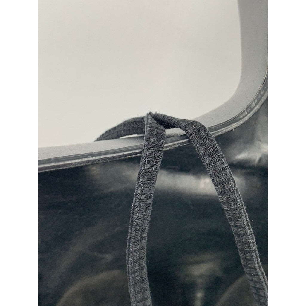 ZARA Women's Black Ribbed Asymmetrical Spaghetti Strap Cropped Top SZ M