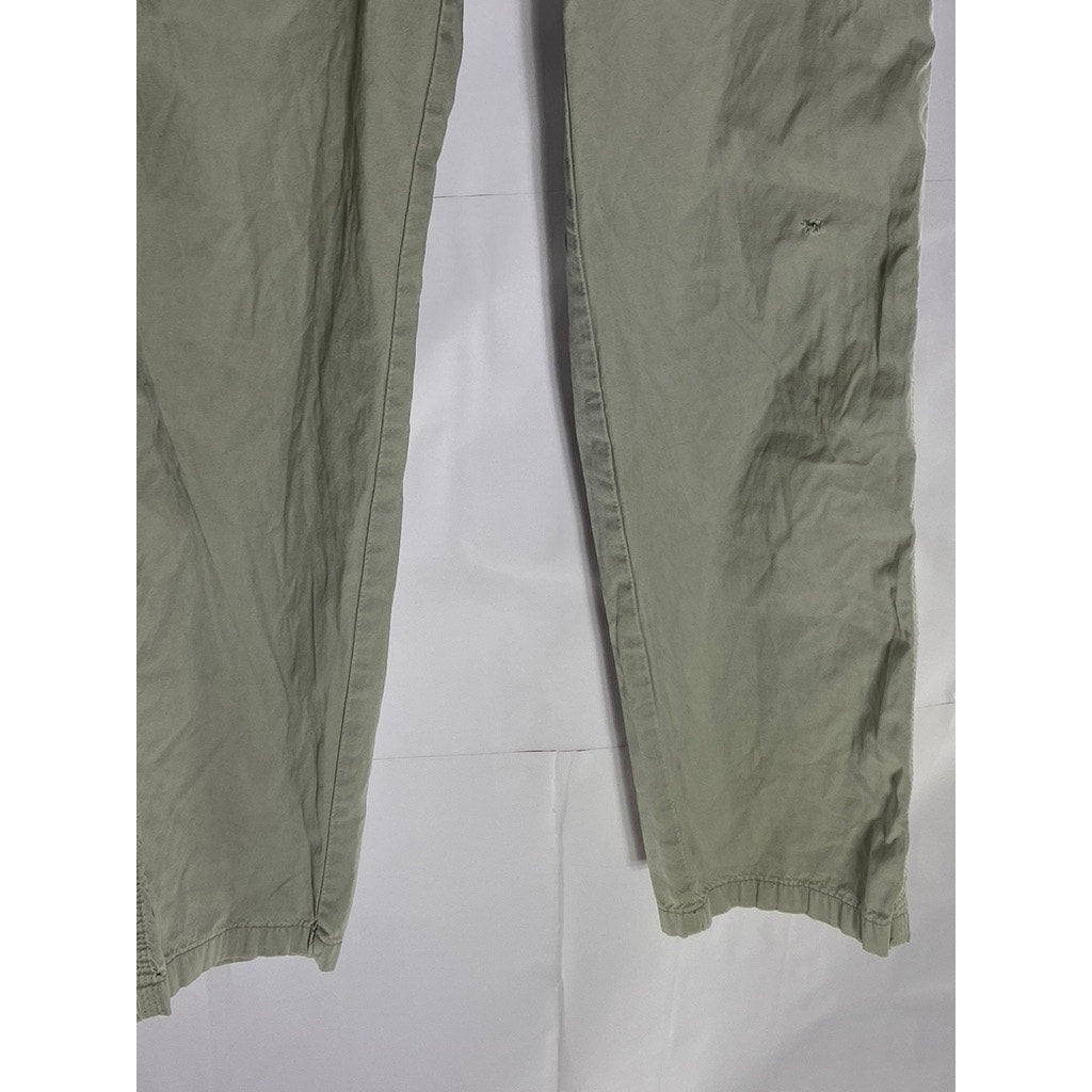 QUIKSILVER Men's Vintage Gray Barney Seawashed Canvas Straight-Leg Pant SZ 28