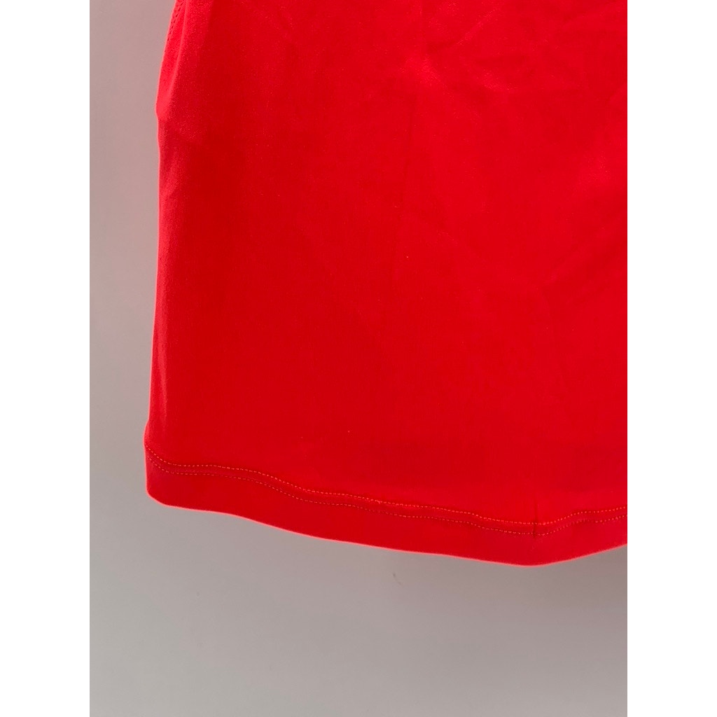 ASICS Women's Neon Orange Crewneck Short Sleeve Active Top SZ M