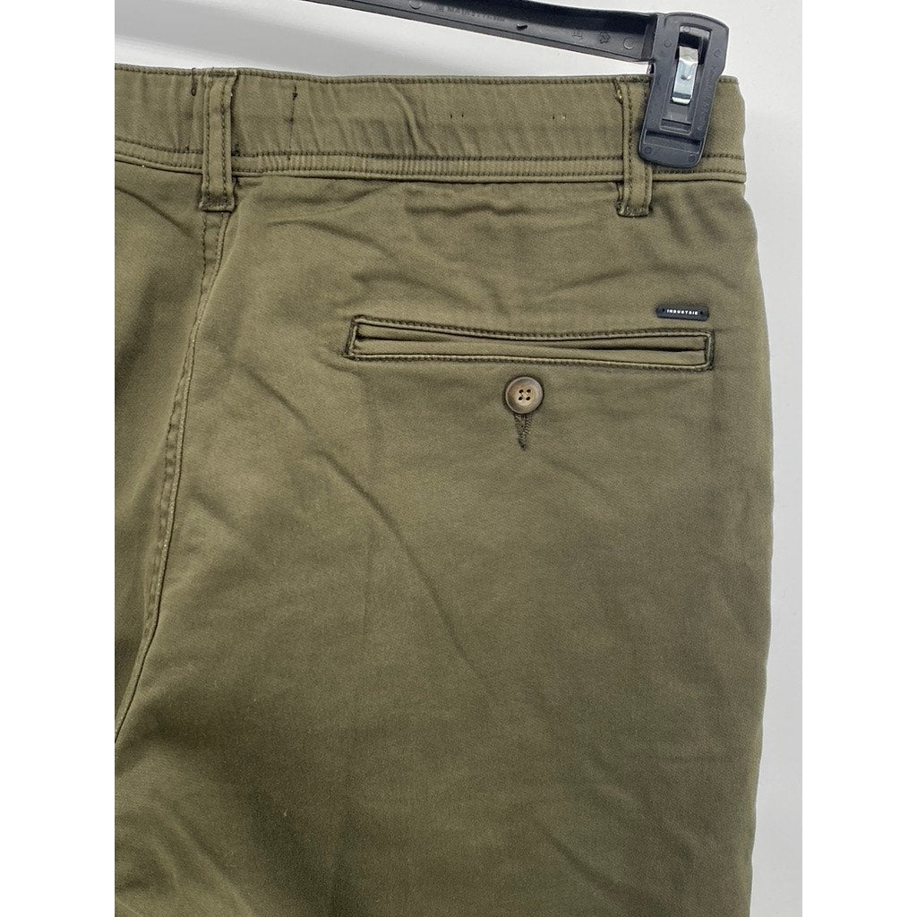 GARMENT MAKERS INDUSTRIE Men's Olive Green Drawstring Casual Jogger Pants SZ 36