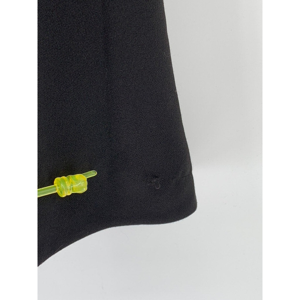 KATE SPADE Women's Black Solid Crewneck Sleeveless Fit & Flare Mini Dress SZ 2