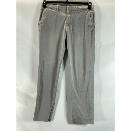 J. CREW Men's Grey Slim-Fit Bowery Stretch Flat Front Dress Pant SZ 33x32