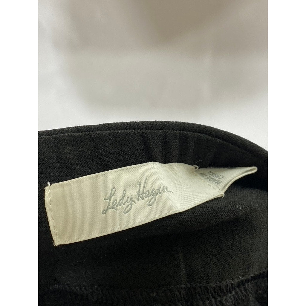 LADY HAGEN Women's Black Solid Pull-On Mini Sport Skort SZ 0