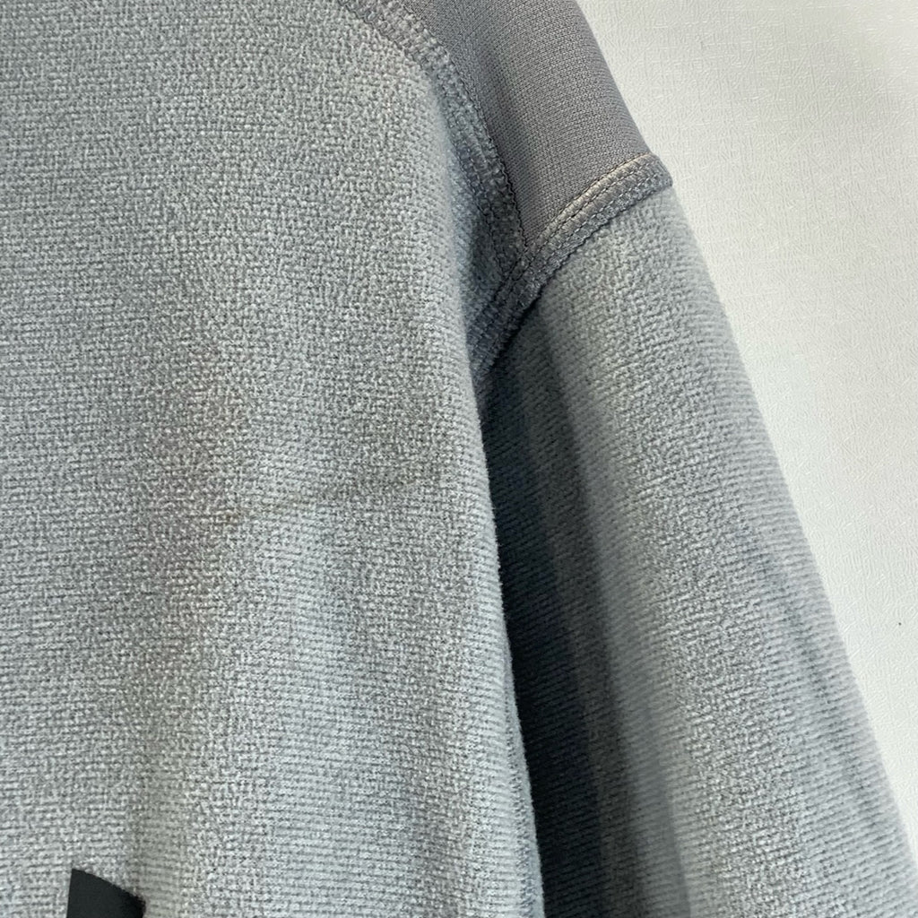 UNDER ARMOUR Men's Gray/Black Steel Goldgear Quarter-Zip Fleece Loose Sweater XL