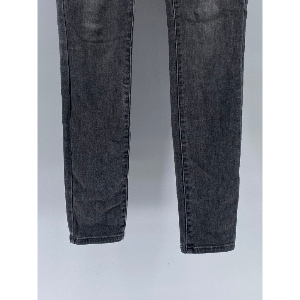 UNIQLO JEANS Women's Black Denim Ultra-Stretch High-Rise Skinny-Leg Jeans SZ 26