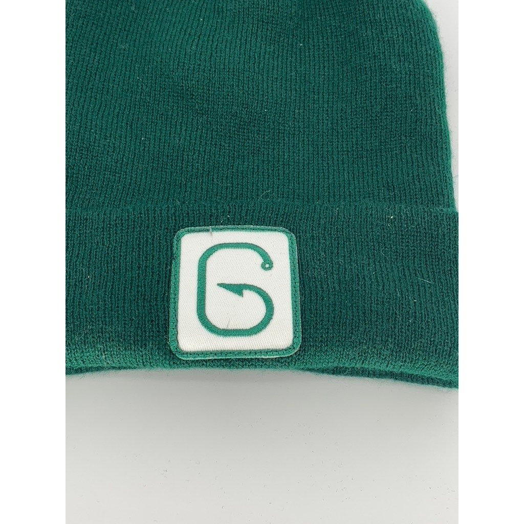 PORT AND COMPANY Men's Dark Green Knit Logo Streetwear Skater Beanie SZ OS