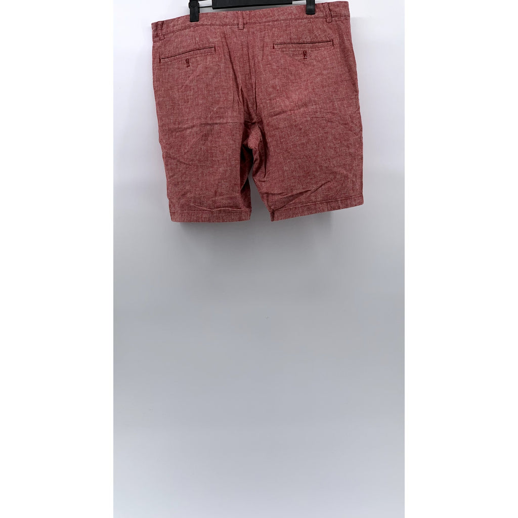 CLUB MONACO Men's Red Linen-Blend Maddox-Fit Chino Shorts SZ 33