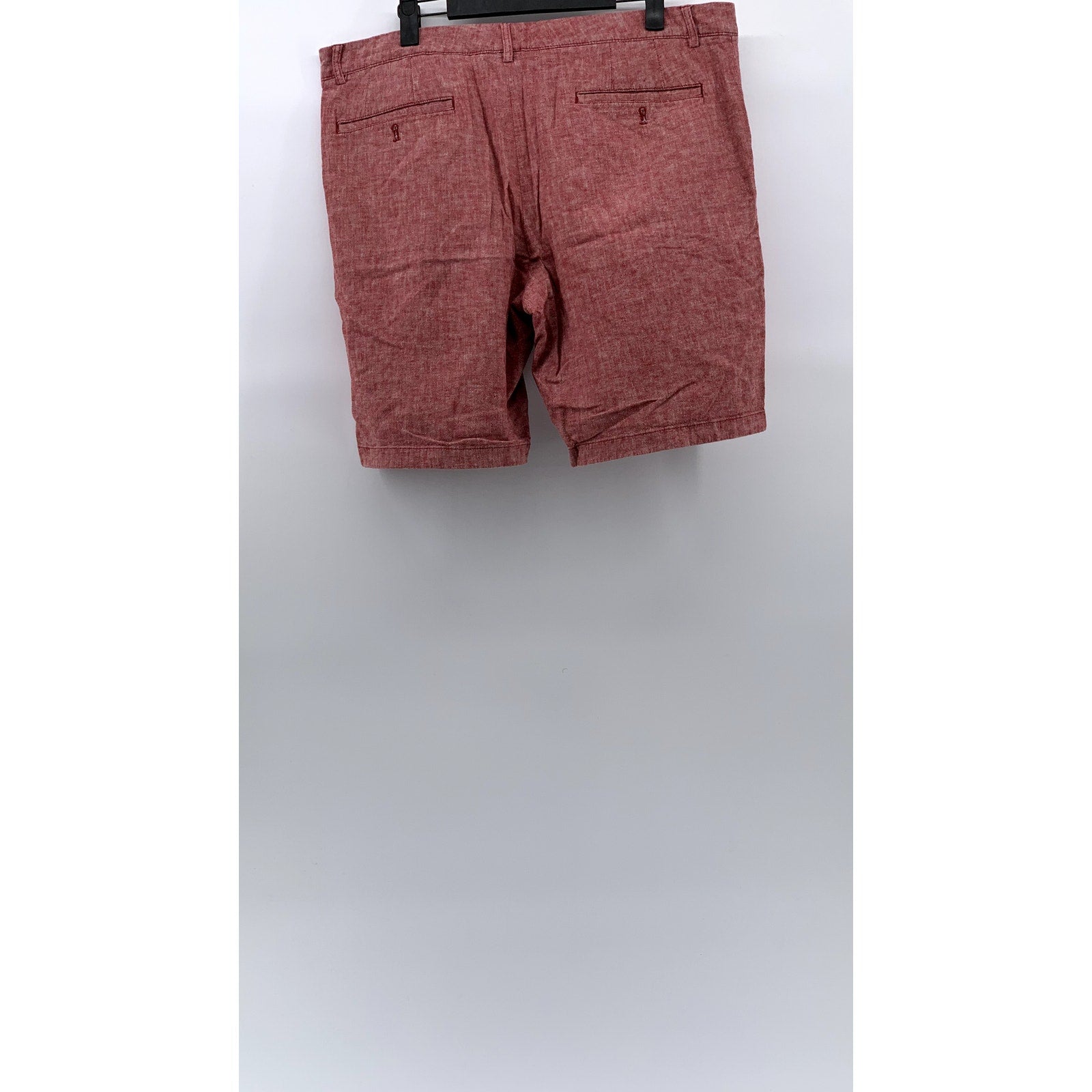 CLUB MONACO Men's Red Linen-Blend Maddox-Fit Chino Shorts SZ 33