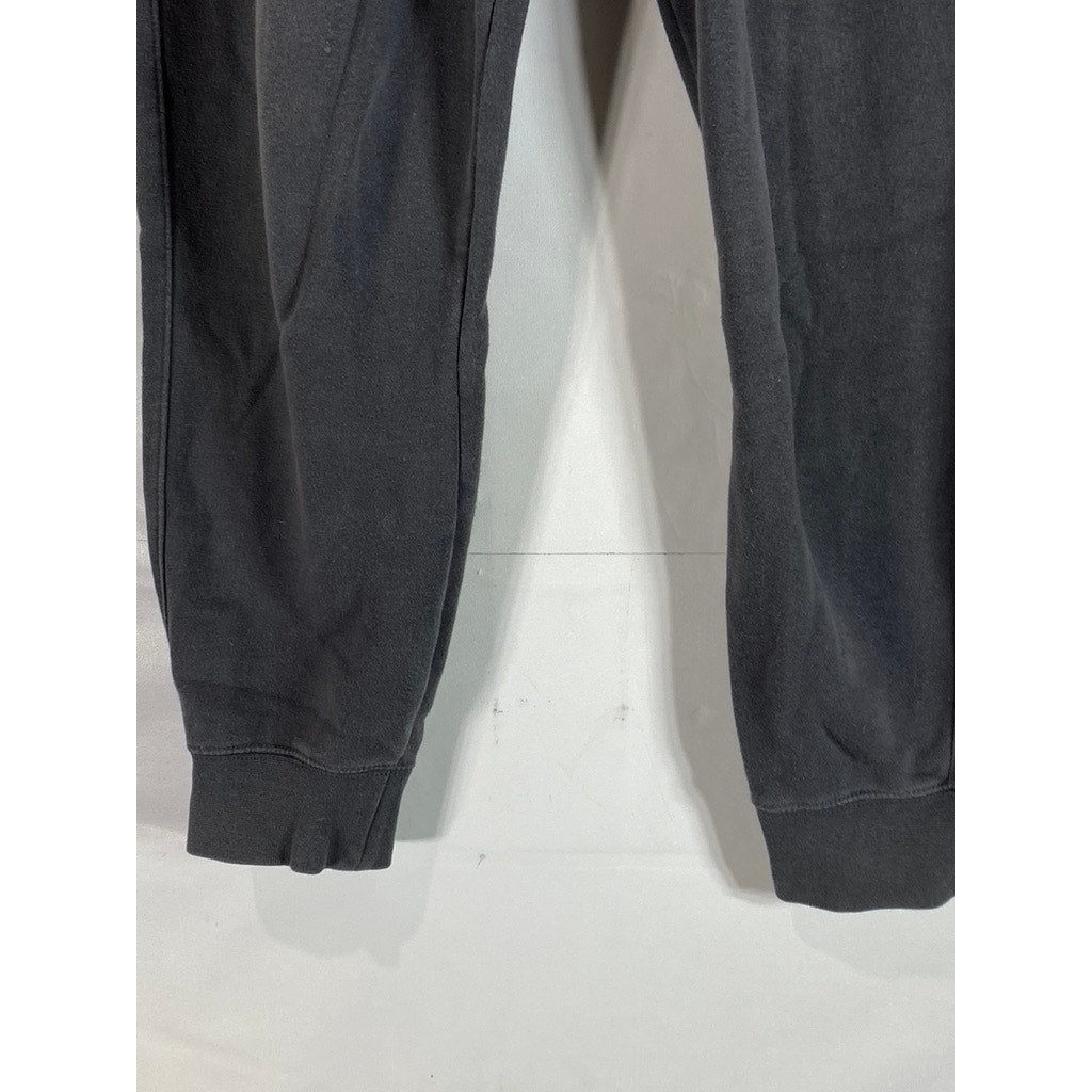 NIKE Women's Gray Club Fleece Swoosh Logo Drawstring Pull-On Sweatpants SZ S