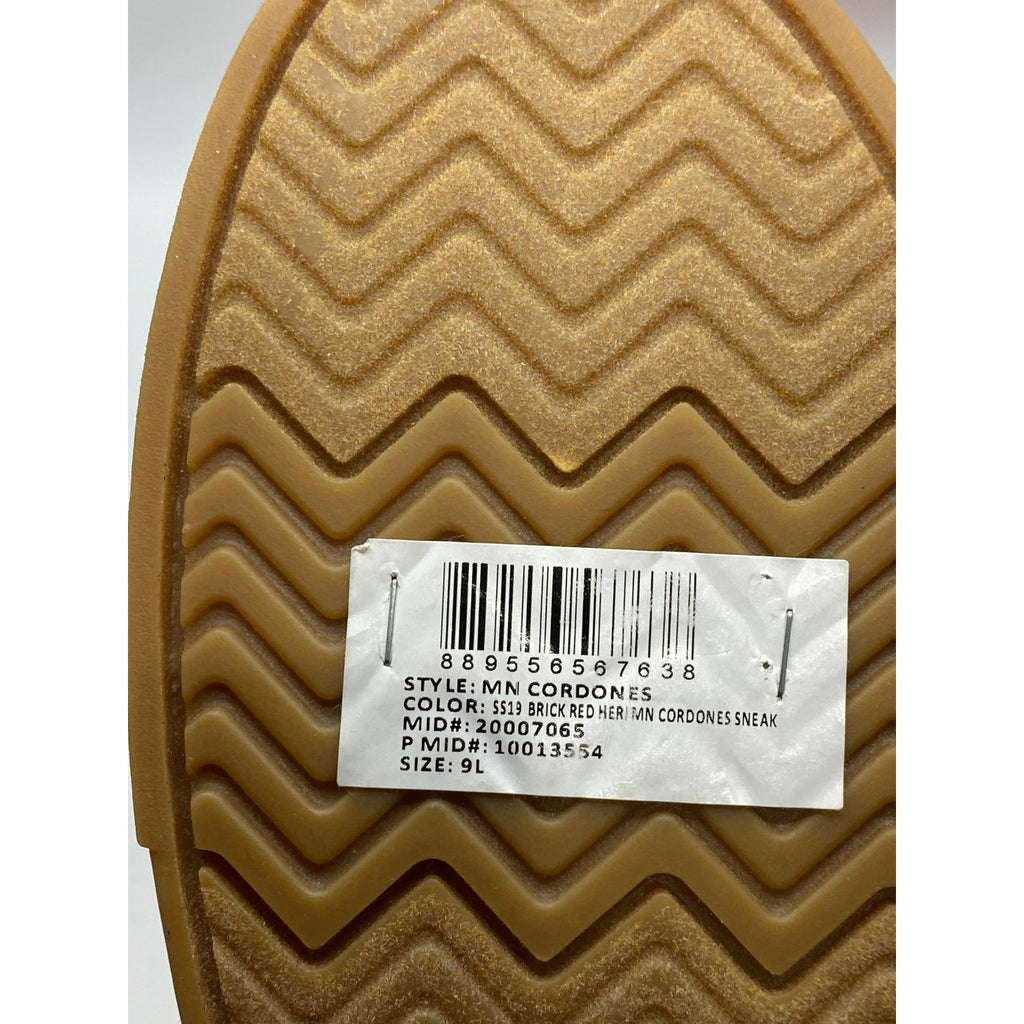 TOMS Men's Brick Red Canvas Cordones Lace-Up Round-Toe Sneakers SZ 9