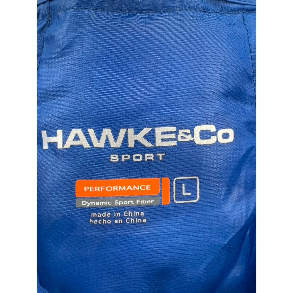 HAWKE & CO Men's Gray Sport Performance Zip-Up Thermal Puffer Jacket SZ L