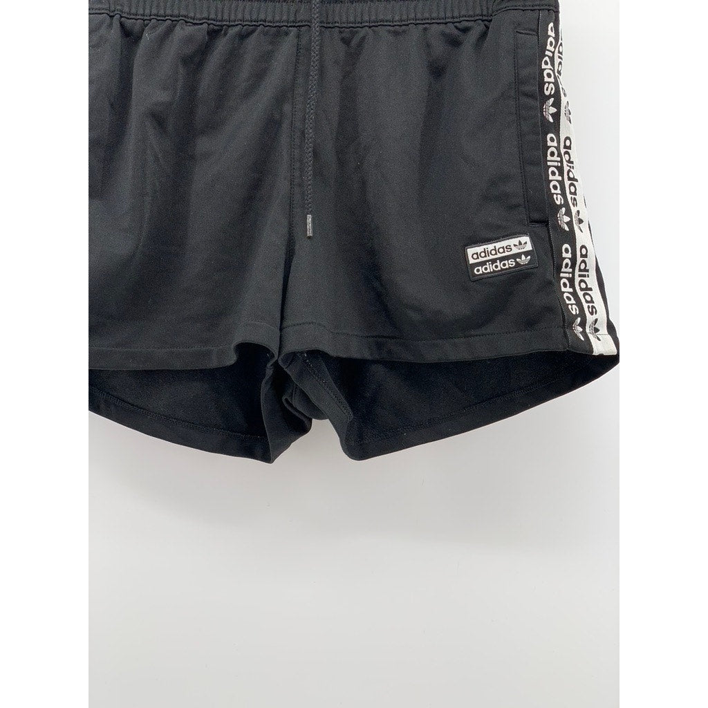 ADIDAS Women's Black Side Logo Active Shorts SZ S