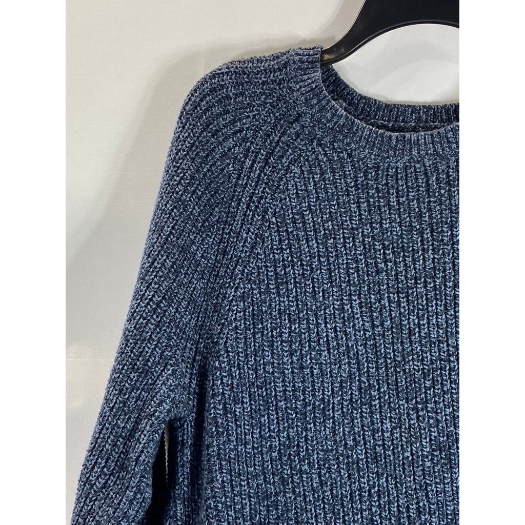 BANANA REPUBLIC Men's Blue Crewneck Cotton-Blend Knit Pullover Sweater XL