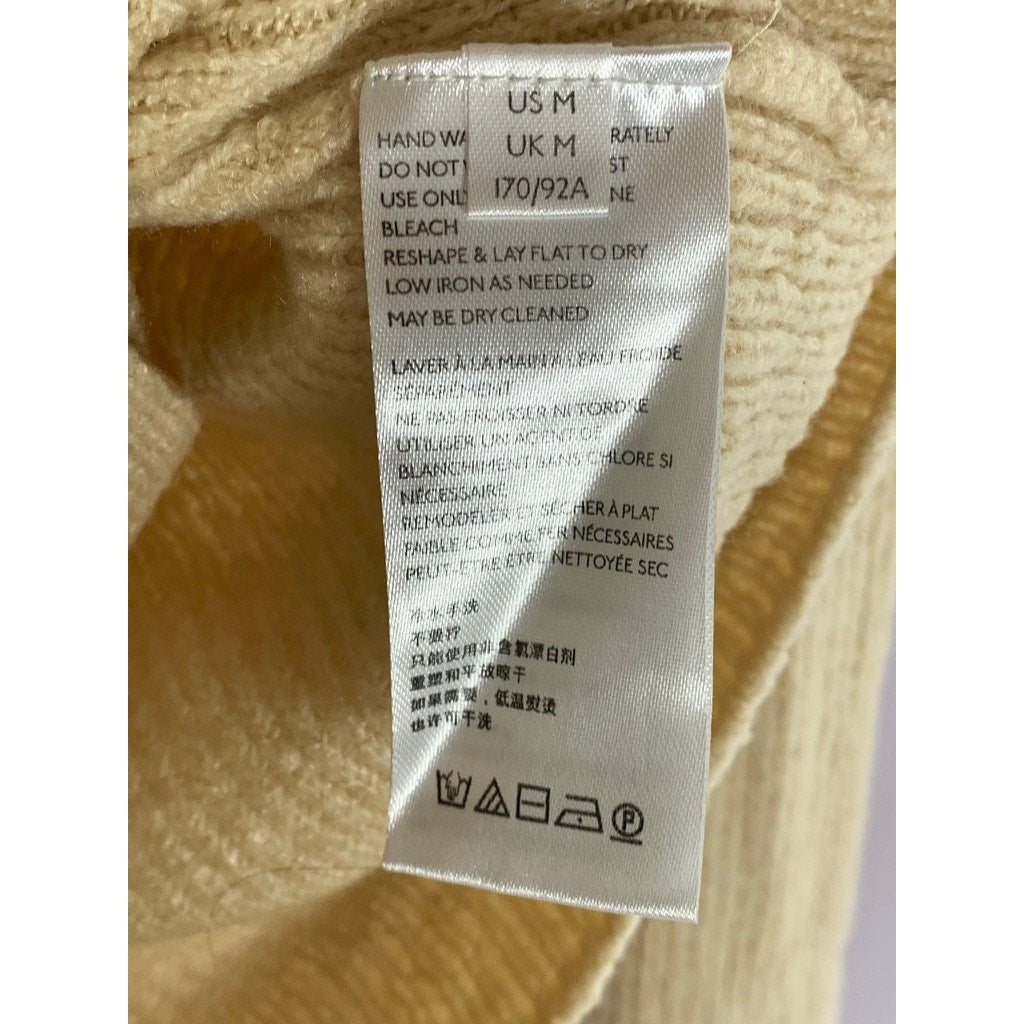 URBAN OUTFITTERS Women's Beige Rhinestone Button-Down Ribbed Cardigan SZ M