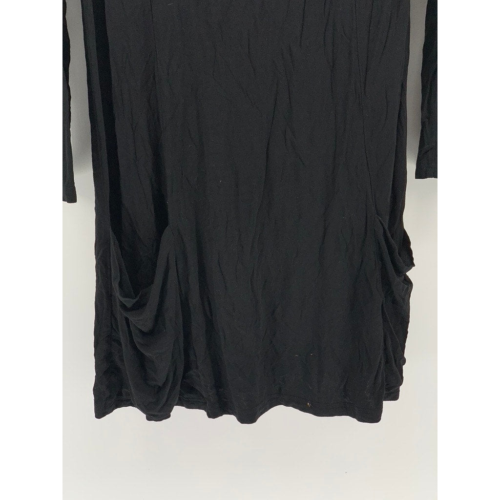 GABRIEL CETREZ Women's Black Long Sleeve Crewneck Midi Dress SZ XXL
