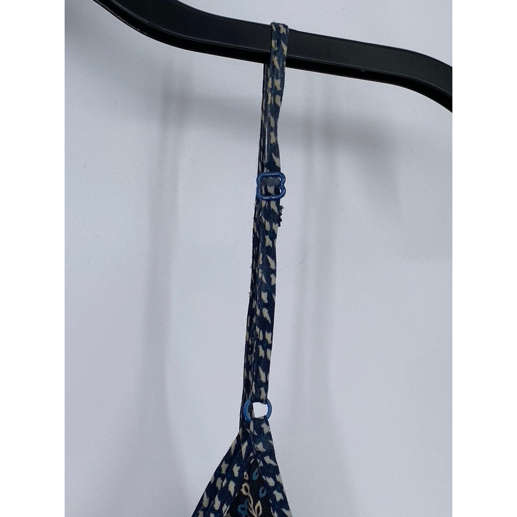 HONOLUA WAHINE Women’s Navy Printed Spaghetti Strap Scoop-Neck Mini Dress SZ S