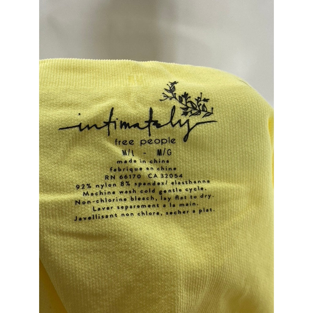 FREE PEOPLE INTIMATELY Women's Yellow Bandage Strapless Top SZ M/L