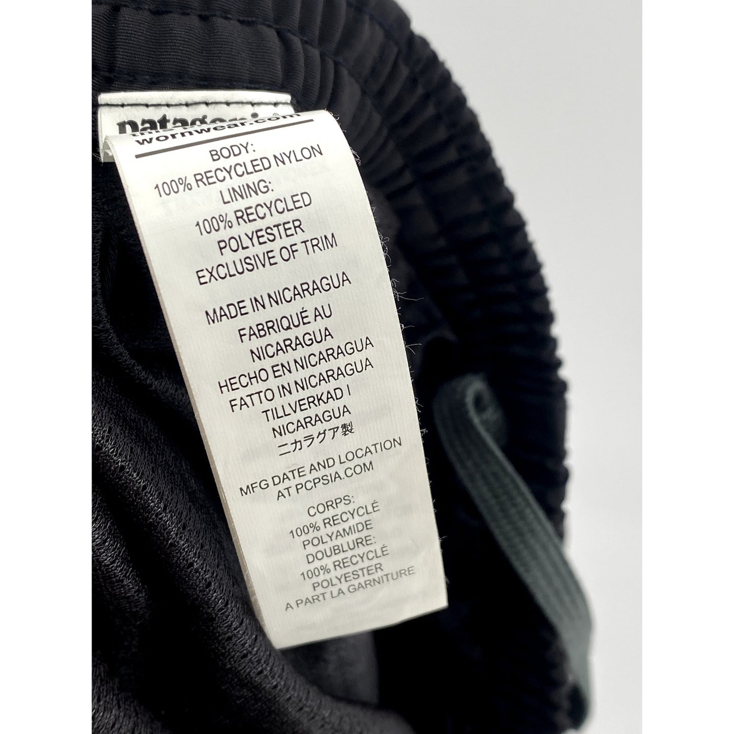 PATAGONIA Men's Black Solid Elastic Waist 5" Pull-On Mesh Baggies Shorts SZ 2XL