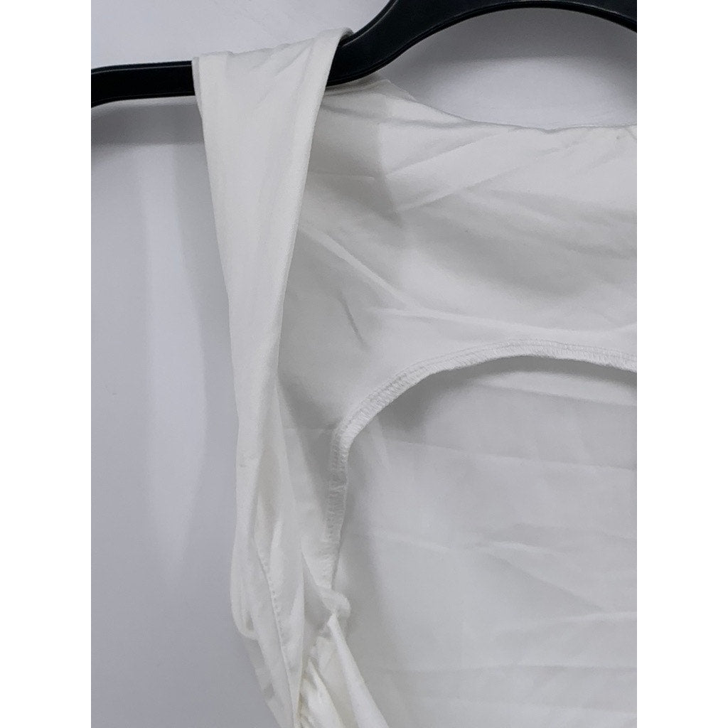 SHEIN Women White Open-Back Tank Top SZ XS
