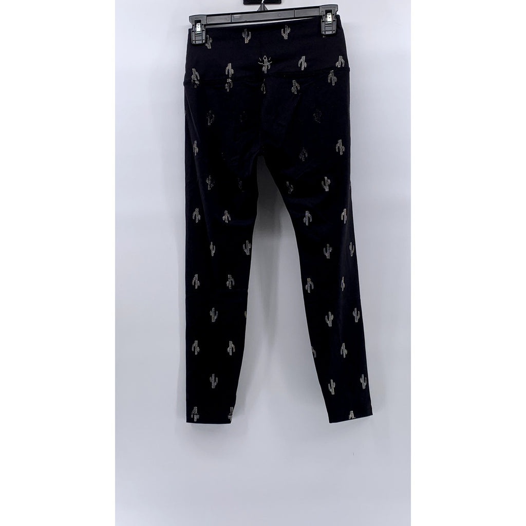 BEYOND YOGA Women's Black Cactus Print High-Rise Pull-On Leggings SZ S