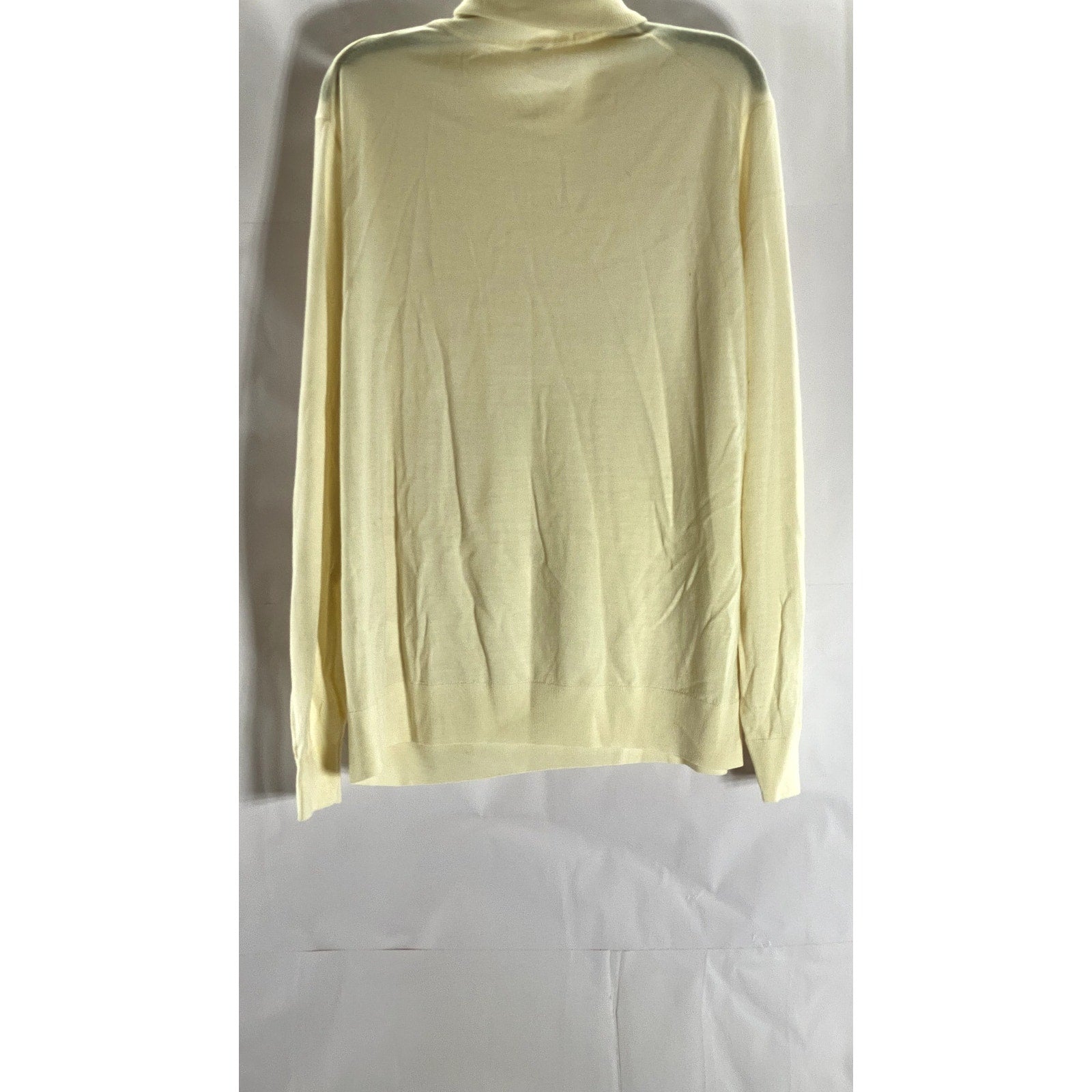 UNIQLO Men's Beige Wool Knit Long Sleeve Pullover Turtleneck Sweater SZ 2XL
