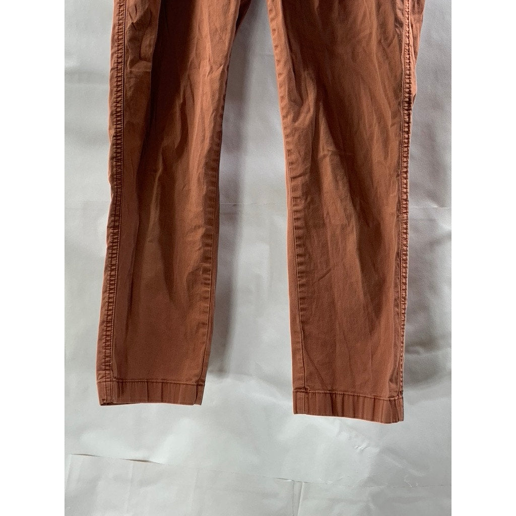 L.L. BEAN Women's Rust Orange Drawstring-Waist Favorite Fit Slim-Leg Pant SZ 6