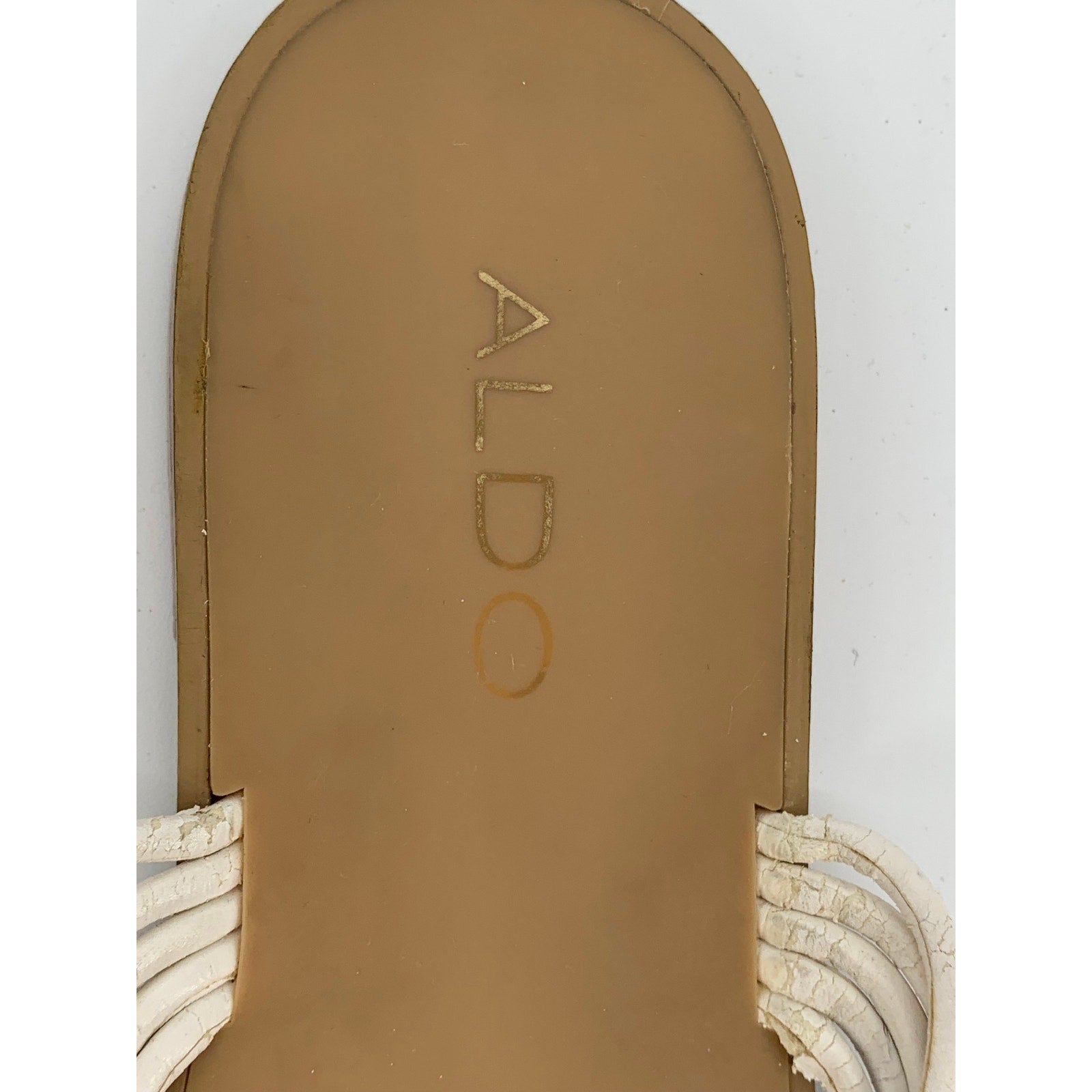 ALDO Women's White Slip-On Thong Sandals SZ 7.5