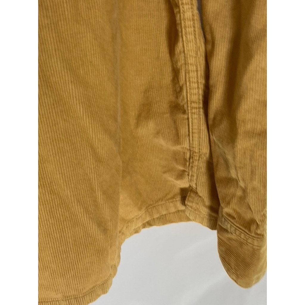 OUTERKNOWN Men's Tan Townes Corduroy Button-Up Long Sleeve Shirt SZ M
