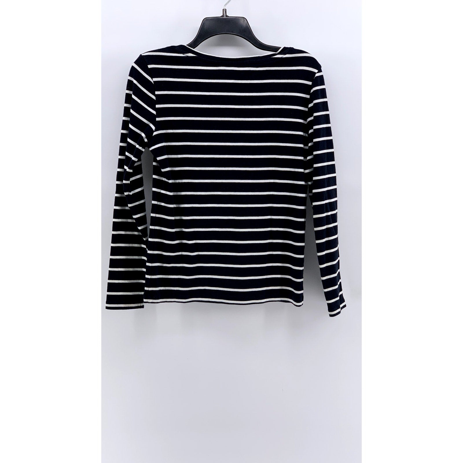 TOMMY HILFIGER Women's Navy-White Striped Long Sleeve Top SZ M