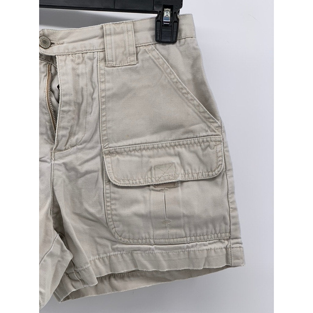 AMERICAN EAGLE Women's Vintage Beige Denim Cargo Shorts SZ 4