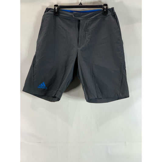 ADIDAS Men's Gray Climacool Barricade Regular-Fit Active Shorts SZ M