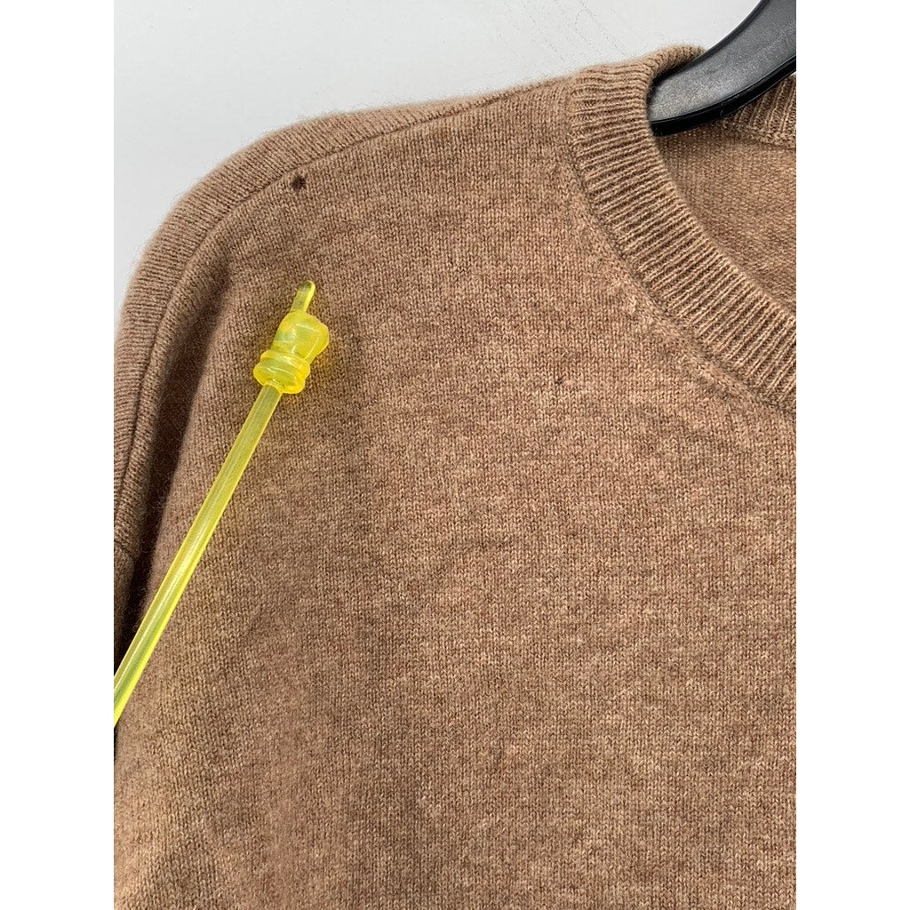 UNIQLO Women's Brown Cashmere Soft Knit Crewneck Pullover Sweater SZ S