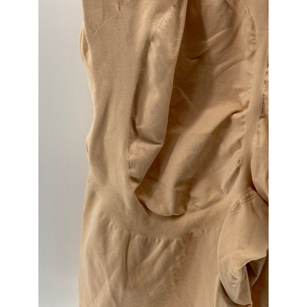PRIMARK Women's Taupe Cuffed Spaghetti Strap One-Piece Short Style Shapewear SZM