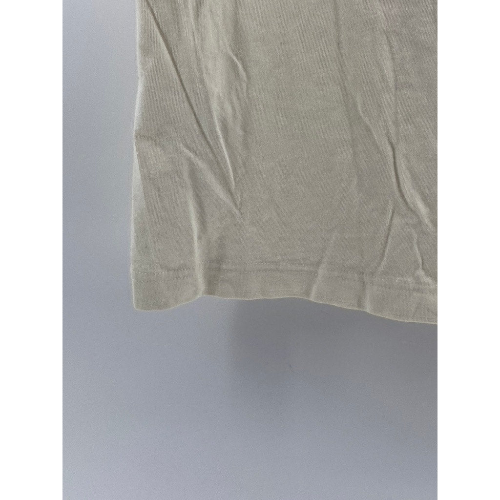 UNIQLO x Andy Warhol Men's Beige Crewneck Campbell Tomato Soup Art T-Shirt SZ S