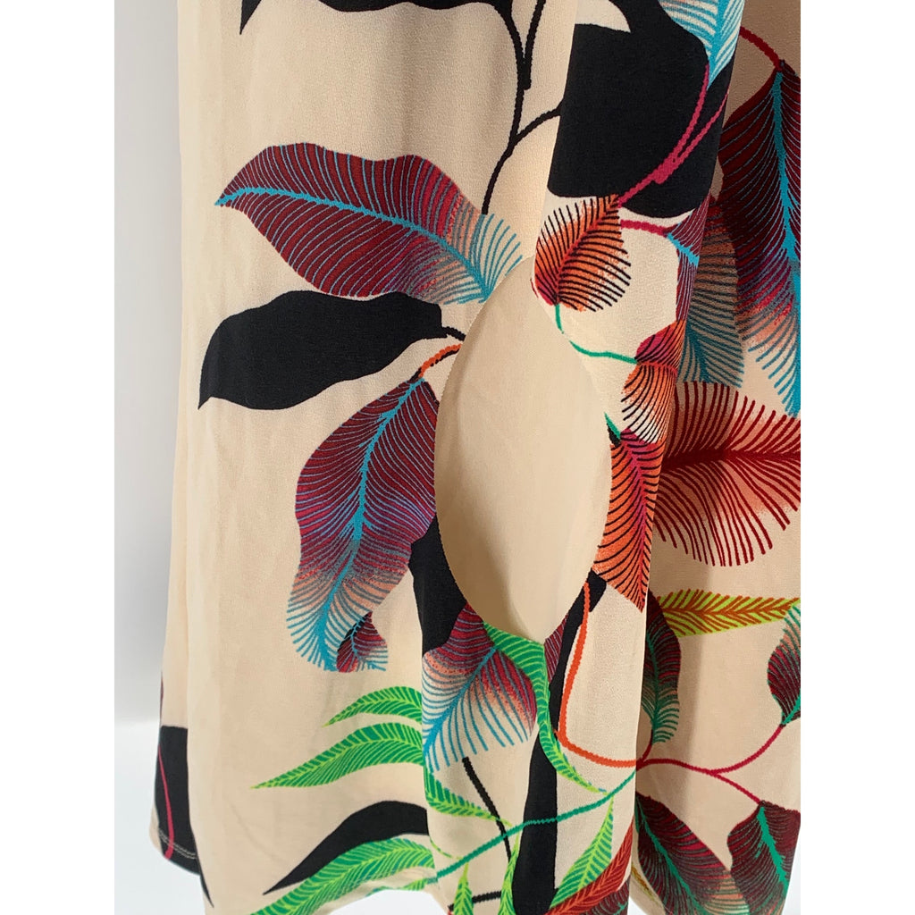 RACHEL RACHEL ROY Women's Beige V-Neck Halter Cross-Back Cutout Maxi Dress SZ M