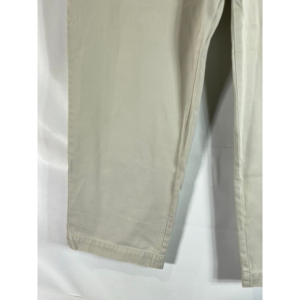 TOMMY HILFIGER Men's Tan Vintage Modern-Fit Flat Front Dress Pants SZ 36X30