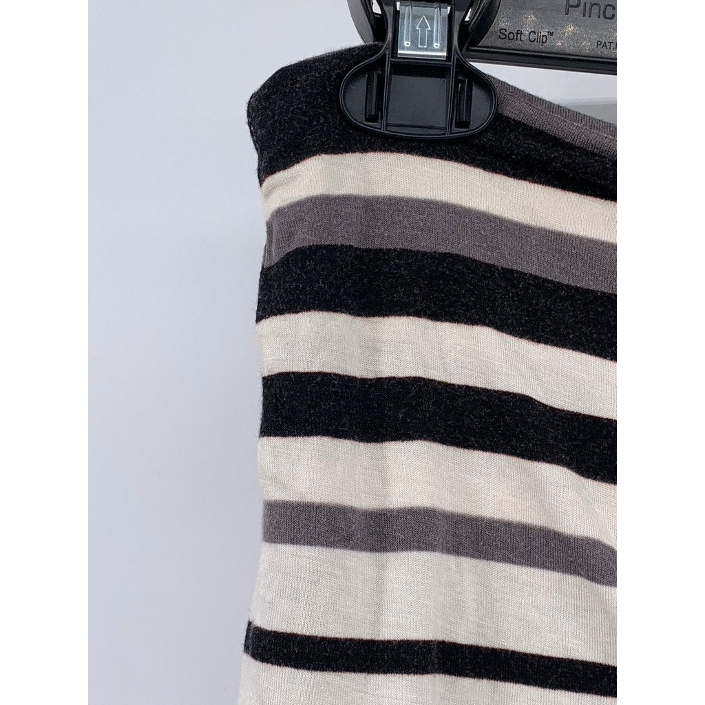 I JEANS By BUFFALO Women's Black-Cream Striped Maxi Skirt SZ L